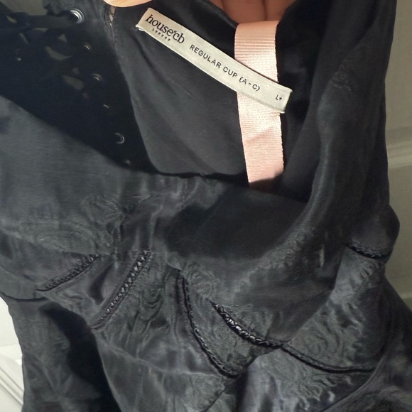 House of CB Serenita Black Floral Lace Back Mini Dress XL - Picture 8 of 10